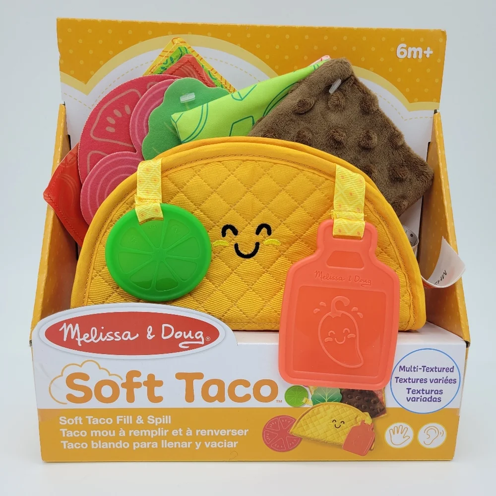 Melissa & Doug Soft Taco Play Set Bright Colors Sensory Infant Gifts 6mo+ NEW